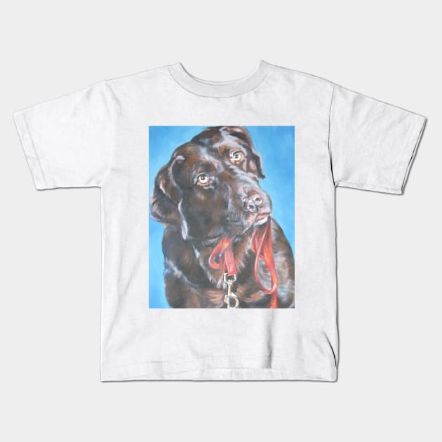 Labrador Retriever Fine Art Painting Kids T-Shirt by LASHEPARD